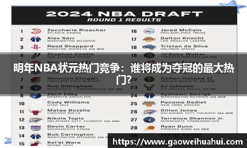 明年NBA状元热门竞争：谁将成为夺冠的最大热门？